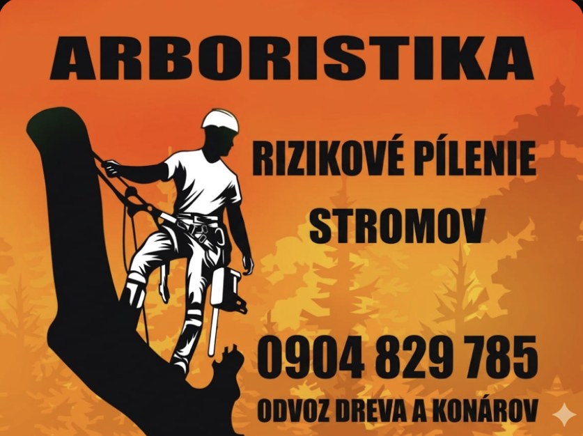 Arboristika – rizikové pílenie stromov, odvoz dreva a konárov, Erik Varga 0904 829 785